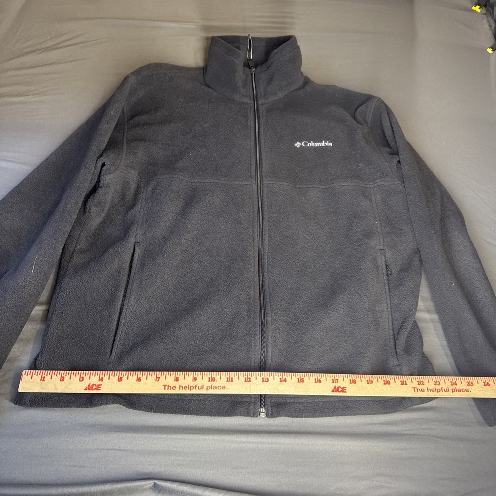 Columbia Full Zip Fleece Jacket Mens Large Blue Outdoor Hiking Layer Casual‎ - Picture 6 of 10